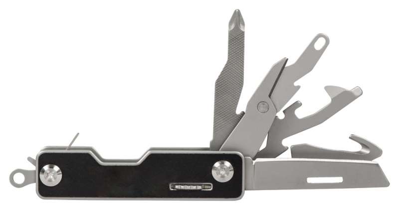 Мультитул-складной Canto 10-в-1 с защитным фиксатором, серебристый/черный №2