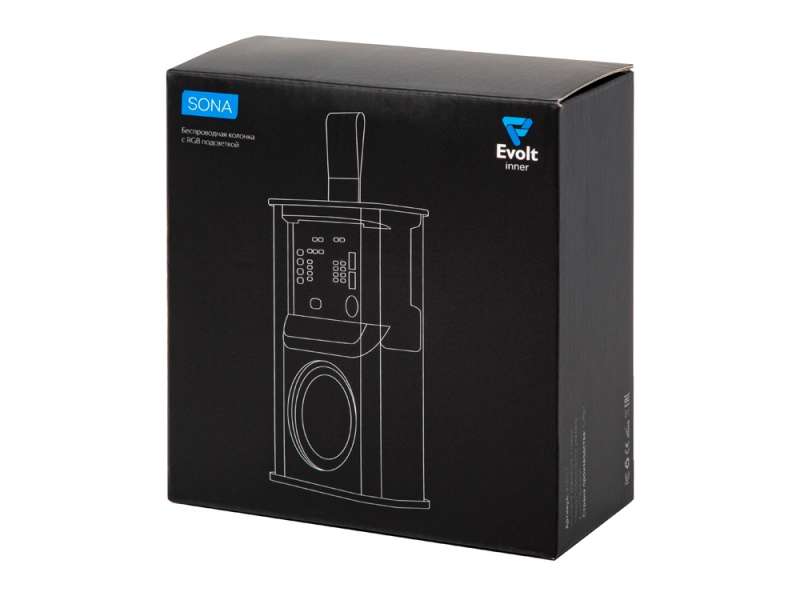 Колонка с RGB подсветкой Sona, черный №10