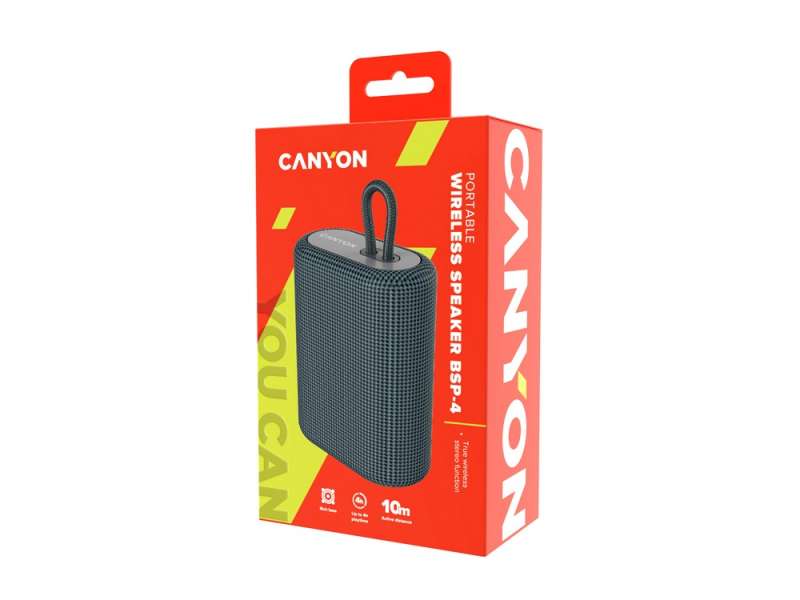 Портативная беспроводная колонка Canyon BSP-4, 5W, 1200mAh, серая №6
