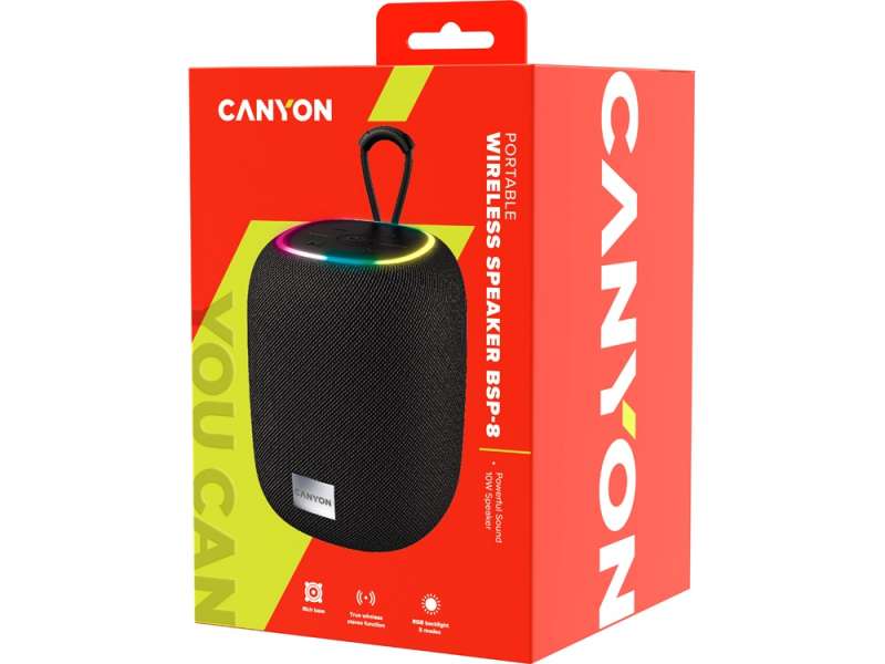 Беспроводная колонка Canyon BSP-8 (CNE-CBTSP8B), 10 Вт, черный №5