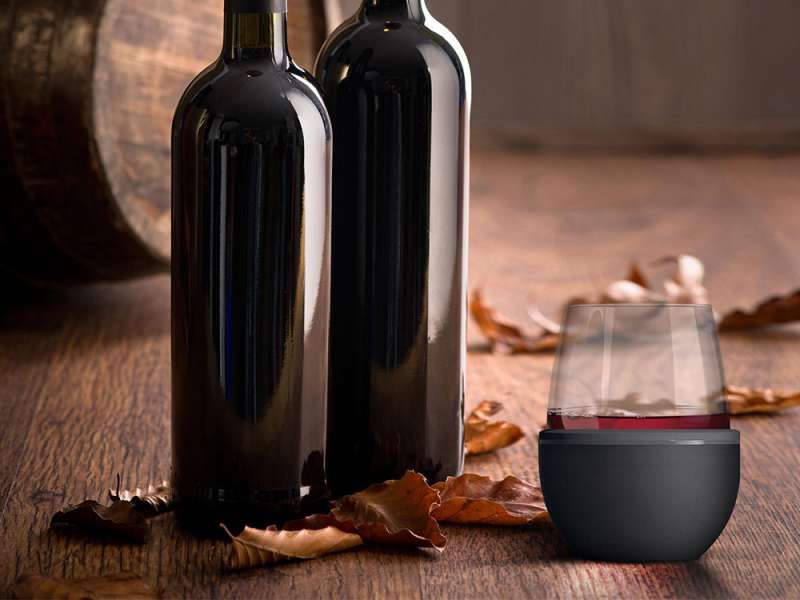 Тумблер для вина WINE KUZIE, черный (P) №10