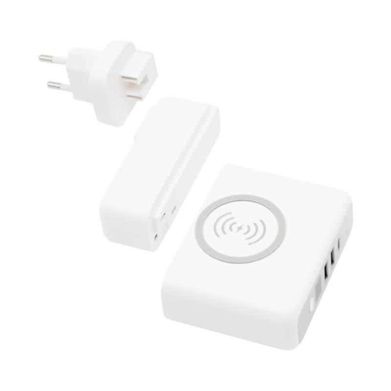 Внешний аккумулятор Gemini с беспроводной зарядкой и сетевым адаптером, 10000 mAh, белый №2