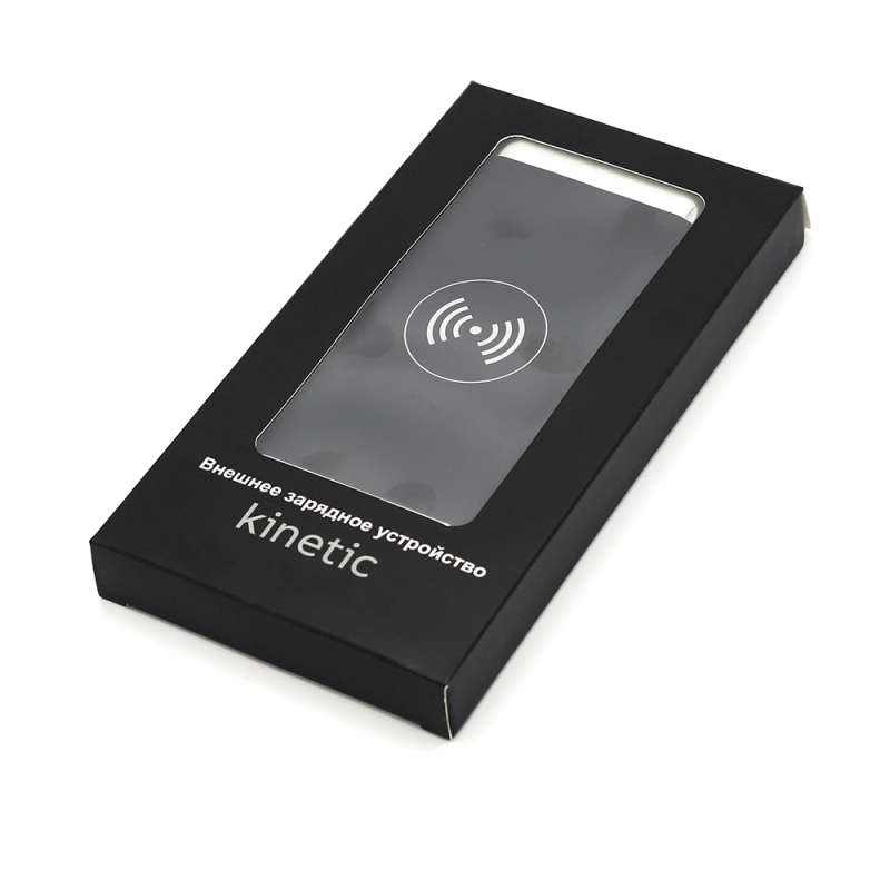 Внешний аккумулятор Wolfrock с беспроводной зарядкой soft-touch покрытием, 10000 mAh, черный №2