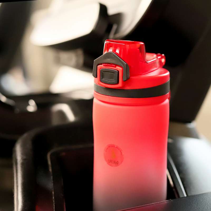 Пластиковая бутылка Verna Soft-touch, красная №5