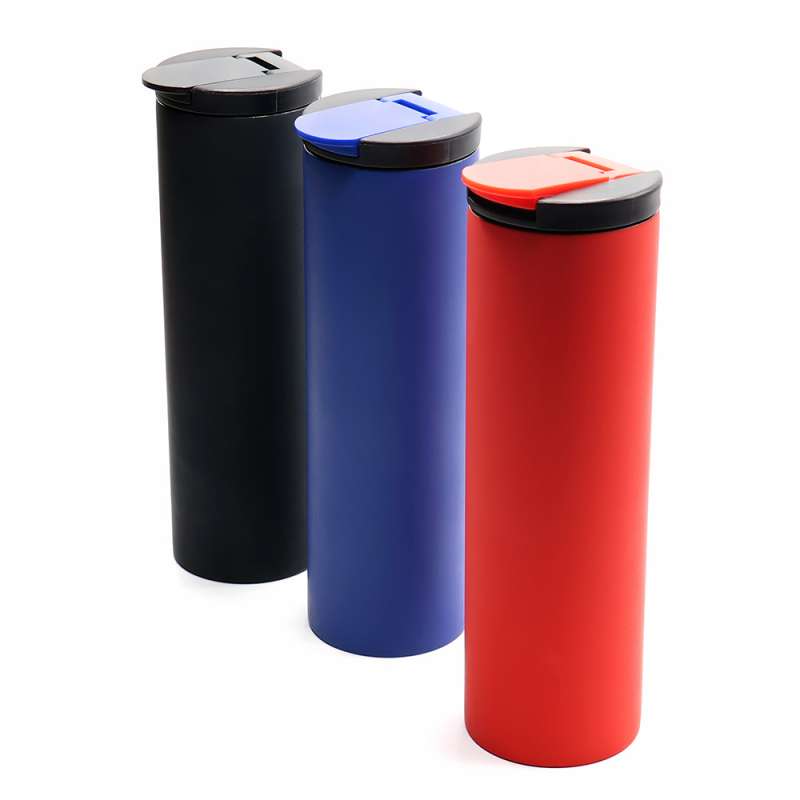 Термокружка с двойной металлической стенкой Rolly, софт-тач, красный №3