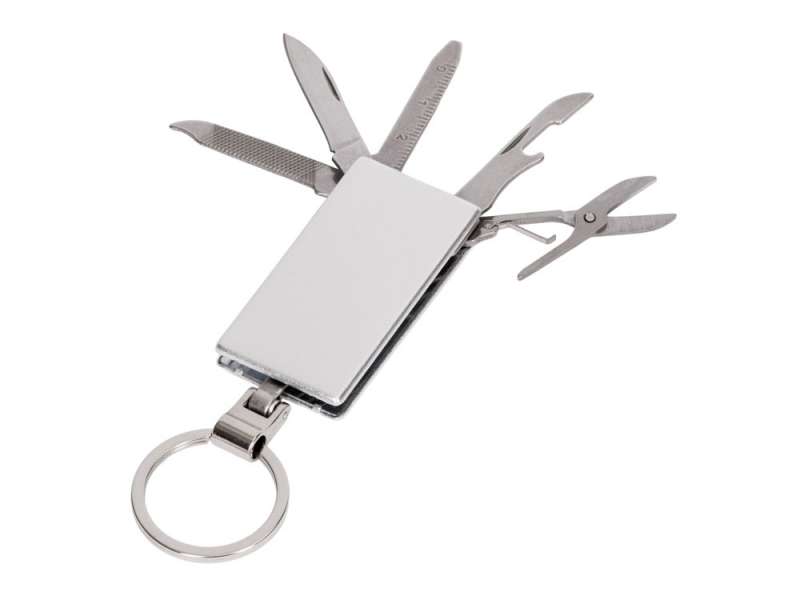 Квадратный мини-мультитул, серебристый №2