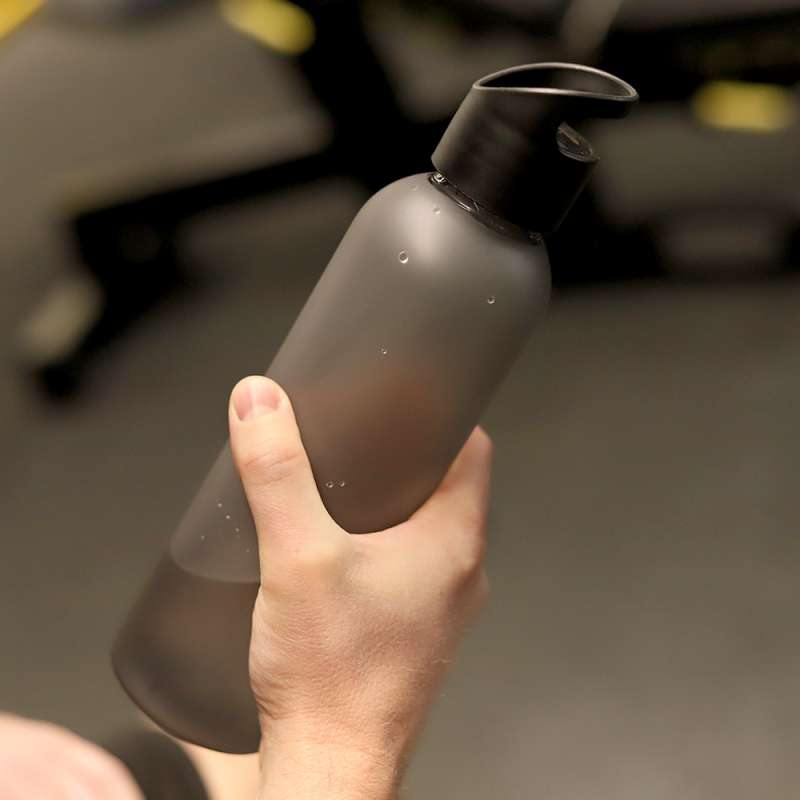 Бутылка пластиковая для воды Sportes (матовая), черная №5