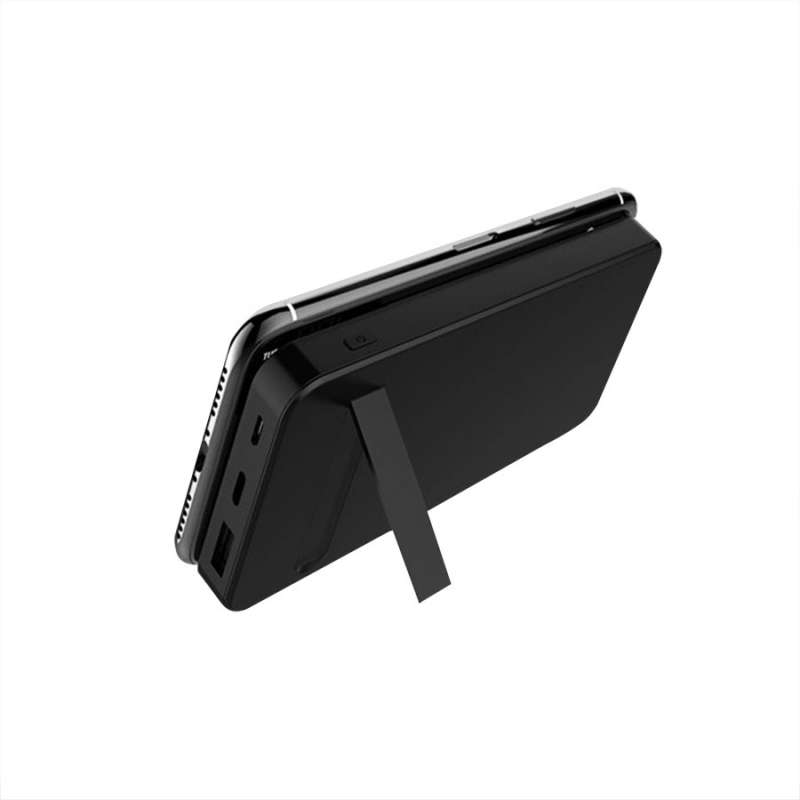 Внешний аккумулятор gPro QI, с беспроводной зарядкой 10000 mAh, черный №3