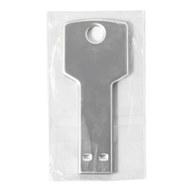 USB flash-карта KEY (16Гб), серебристая, 5,7х2,4х0,3 см, металл №1