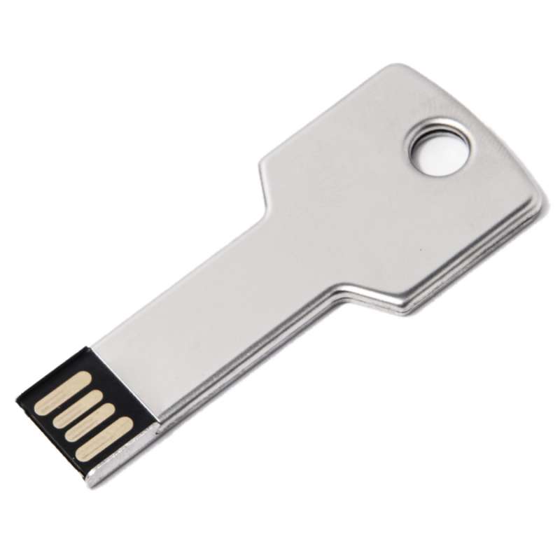 USB flash-карта KEY (16Гб), серебристая, 5,7х2,4х0,3 см, металл №3