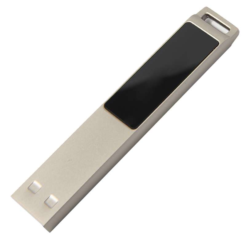 USB flash-карта LED с белой подсветкой (32Гб), серебристая, 6,6х1,2х0,45 см, металл №3