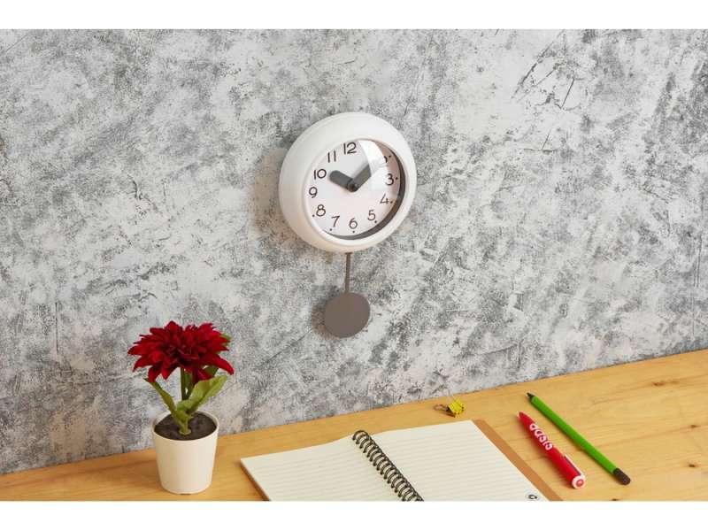 Настенные часы с маятником Pendulum, белый №6