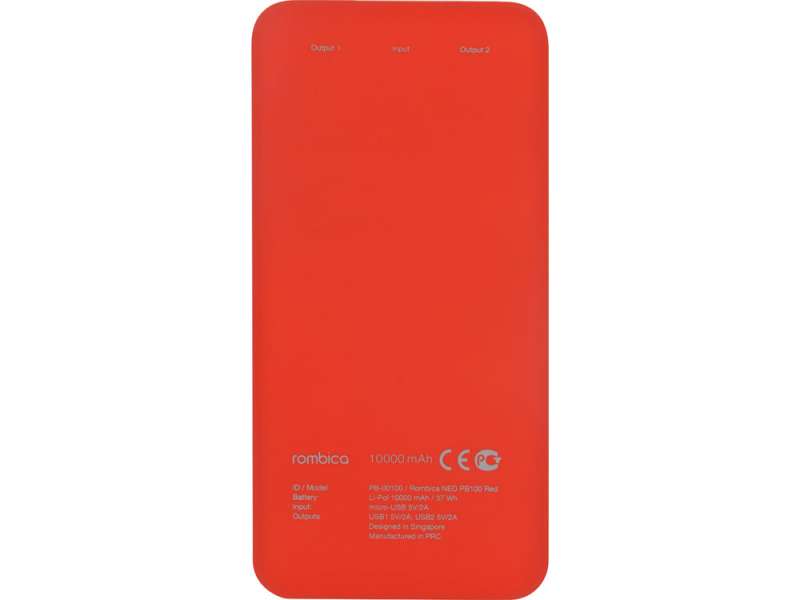 Внешний аккумулятор Rombica NEO PB100 Red, красный №4