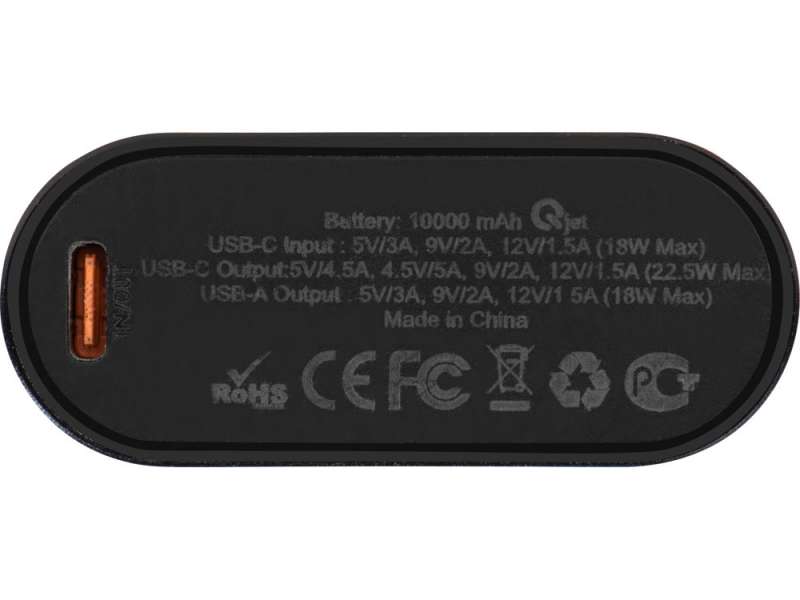 Внешний аккумулятор с QC/PD Qwik, 10000 mah, черный №6
