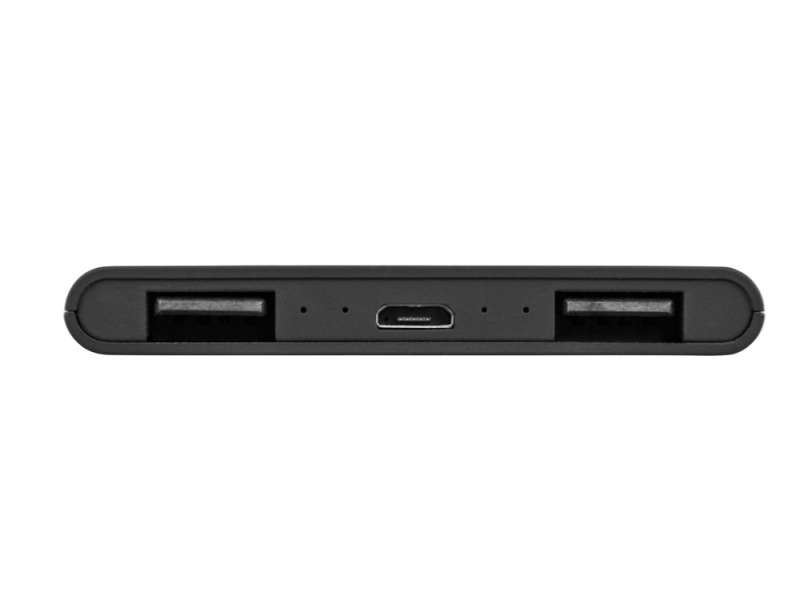 Портативное зарядное устройство с синей подсветкой логотипа Faros, soft-touch, 4000 mAh (P) №6