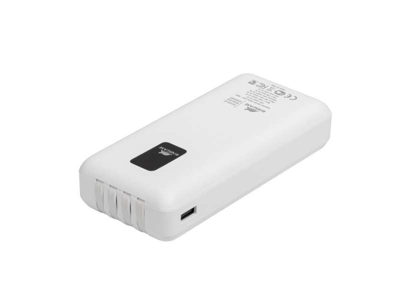 RIVACASE VA2220 (20000 мАч) внешний аккумулятор с дисплеем и встроенными кабелями, белый, 12/24 №5