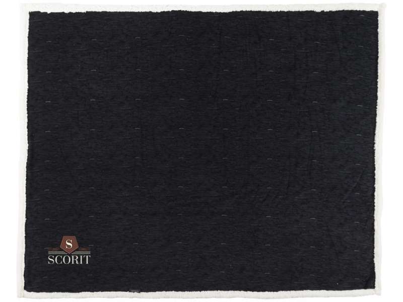 Плед из шерпы Sam, черный №5