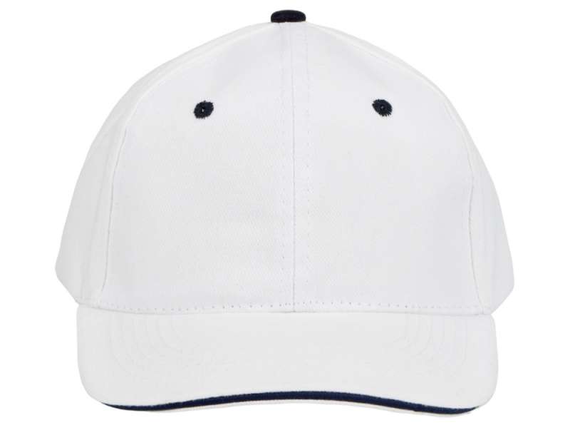 Бейсболка New Castle 6-ти панельная, белый/темно-синий №5