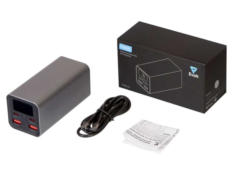 Внешний аккумулятор для ноутбуков Main 65 Вт, 20000 mAh, серый №4