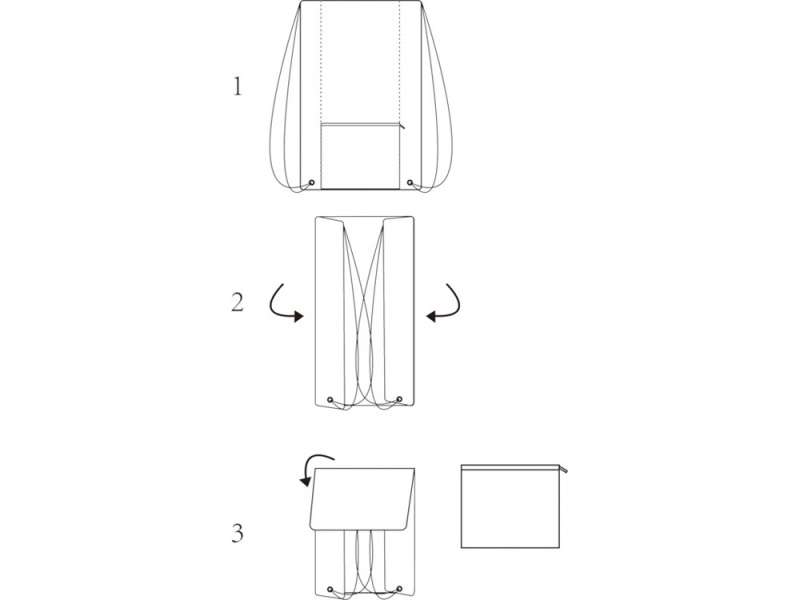 Складной рюкзак со шнурком Coss, heather dark red №5