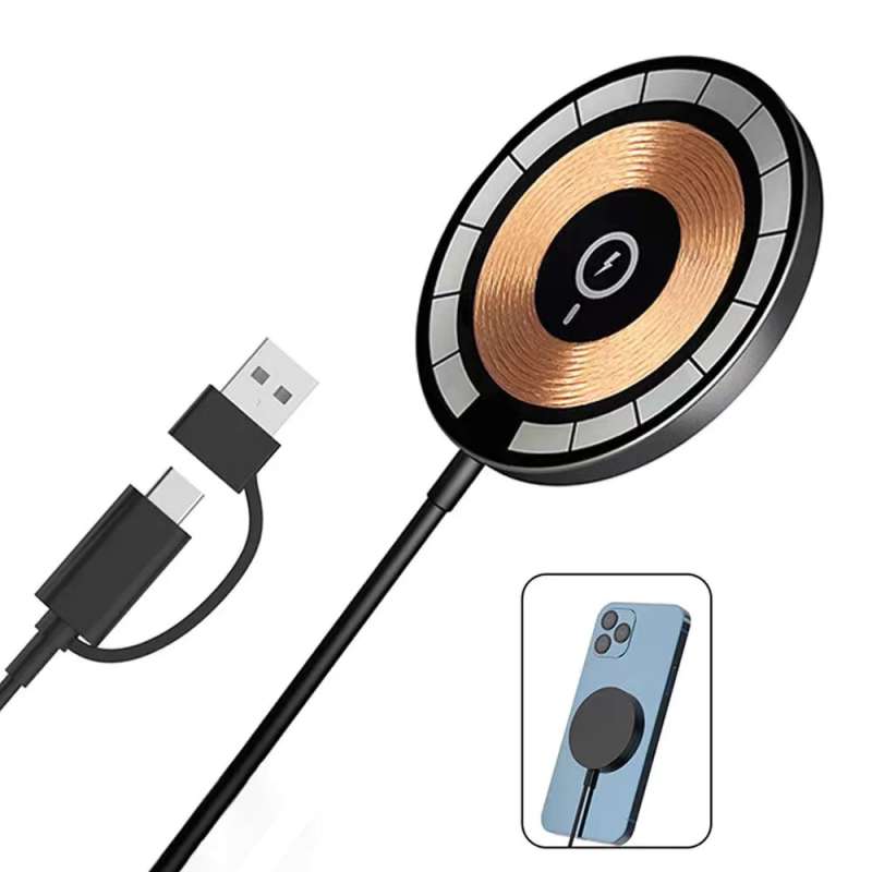 Беспроводное магнитное зарядное устройство Aphia 15W, прозрачный №2