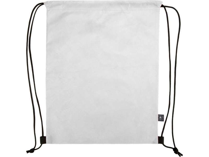 Рюкзак-мешок Reviver из нетканого переработанного материала RPET, белый №4