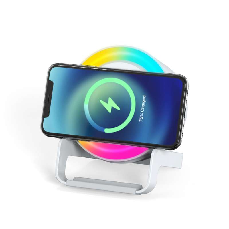 Беспроводная Bluetooth колонка U-Tone RGB c функцией беспроводной зарядки 15W, белый №2