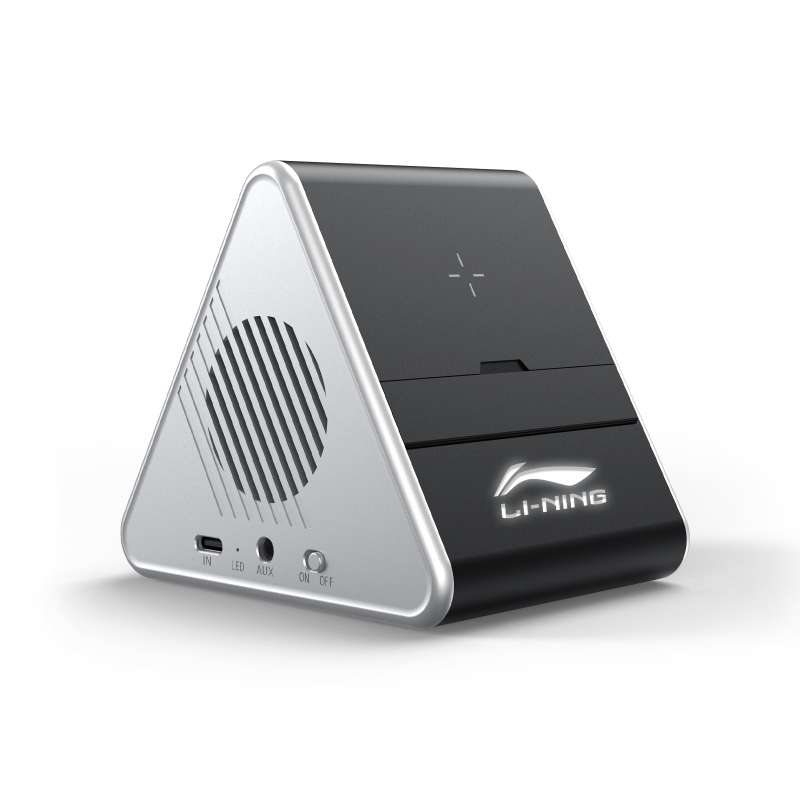 Колонка Dorn с беспроводной зарядкой и подсветкой гравировки, черный №10