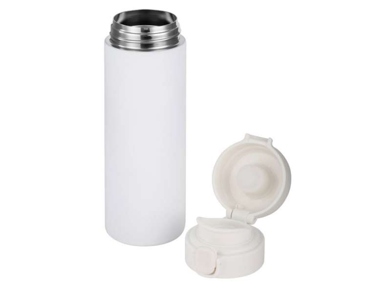 Вакуумная термокружка Waterline c кнопкой Guard, 400 мл, тубус, белый №2