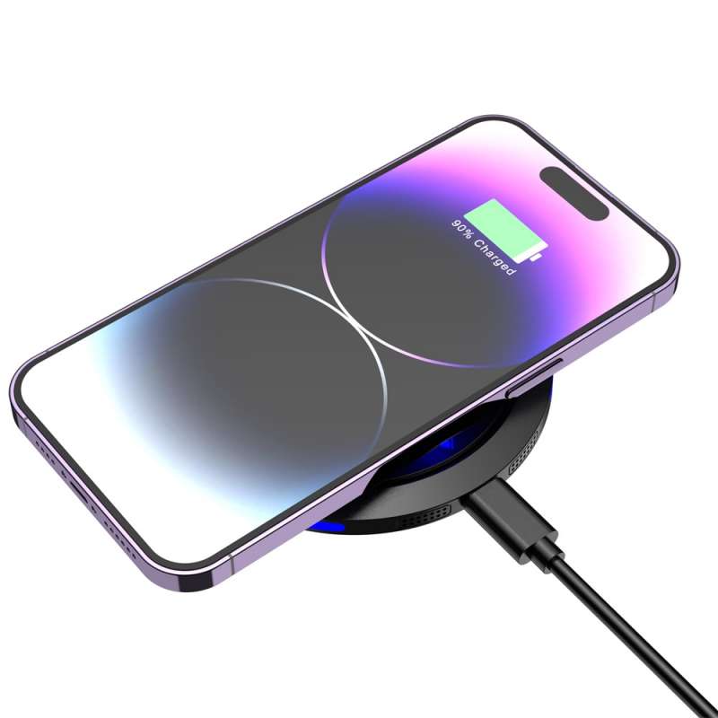 Беспроводное зарядное устройство Pebble 15W, черный №6