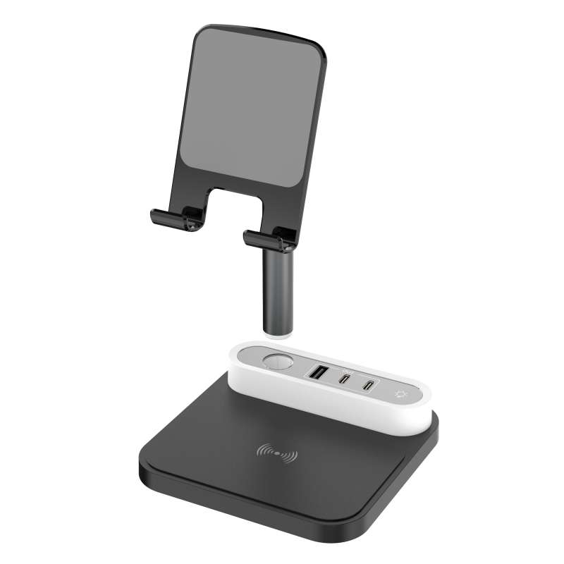 Беспроводное мультизарядное устройство Stave 15W, черный №4