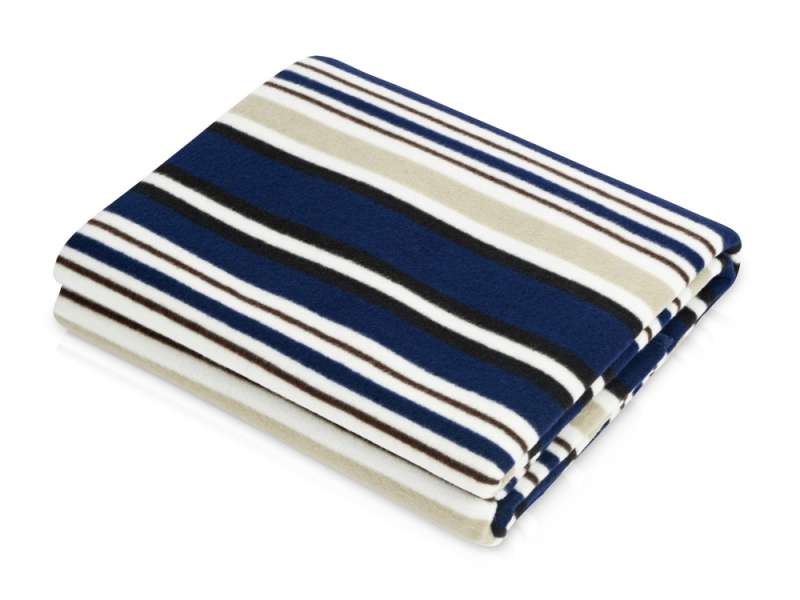 Плед в полоску в сумке Junket, синий №3