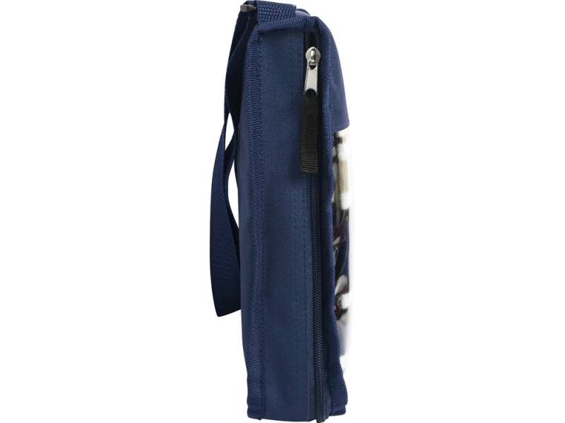 Плед в полоску в сумке Junket, синий №7