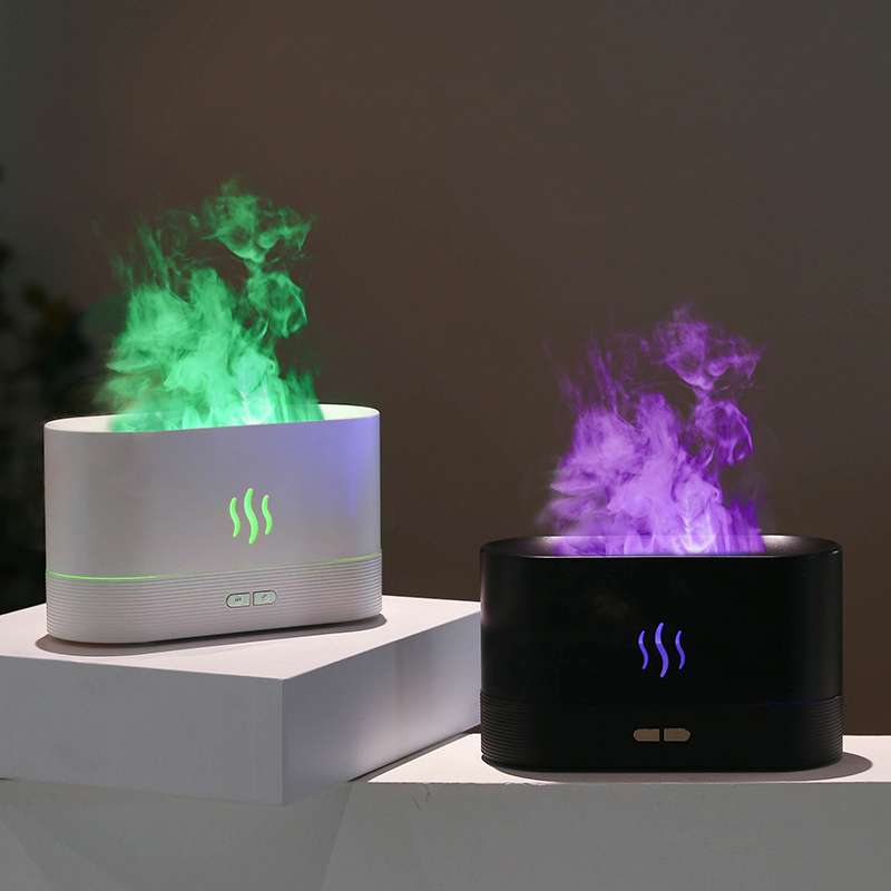 Светодиодный USB увлажнитель-ароматизатор Flame RGB, белый №2