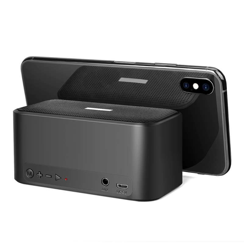 Беспроводная колонка Riffle с подсветкой гравировки, черный №4