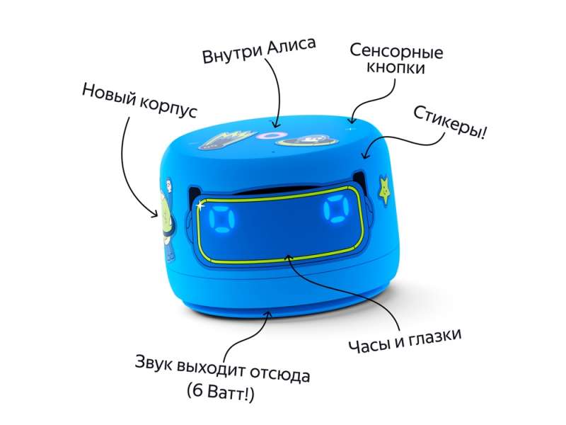Умная колонка ЯНДЕКС Станция Лайт 2 с Алисой на YaGPT, 6 Вт, цвет: синий (YNDX-00026BLU) №10