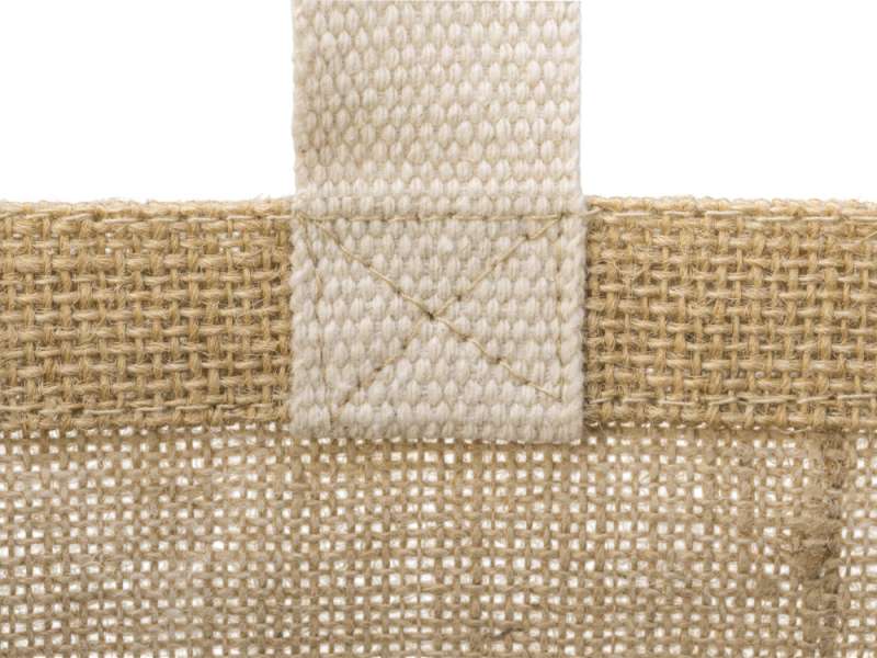 Сумка Jute джутовая с широким дном, натуральный №10