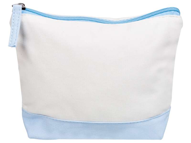 Косметичка хлопковая Cotton, белый/голубой №3
