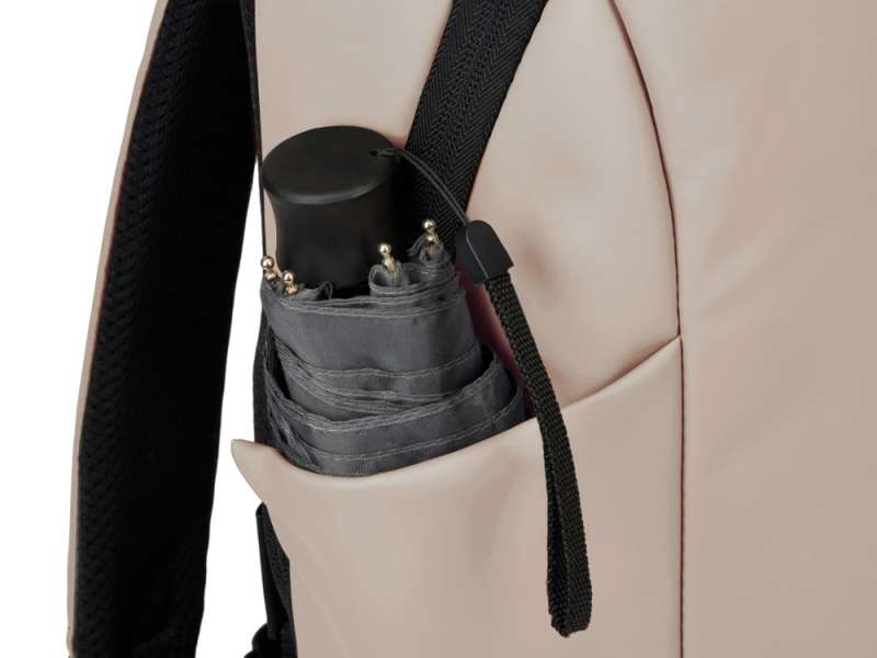 Рюкзак Sofit для ноутбука из экокожи, бежевый №6