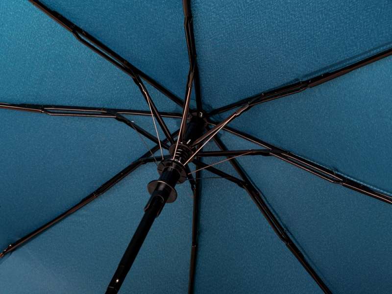 Зонт-полуавтомат Roof с куполом из переработанного пластика, морская волна 3025C №7