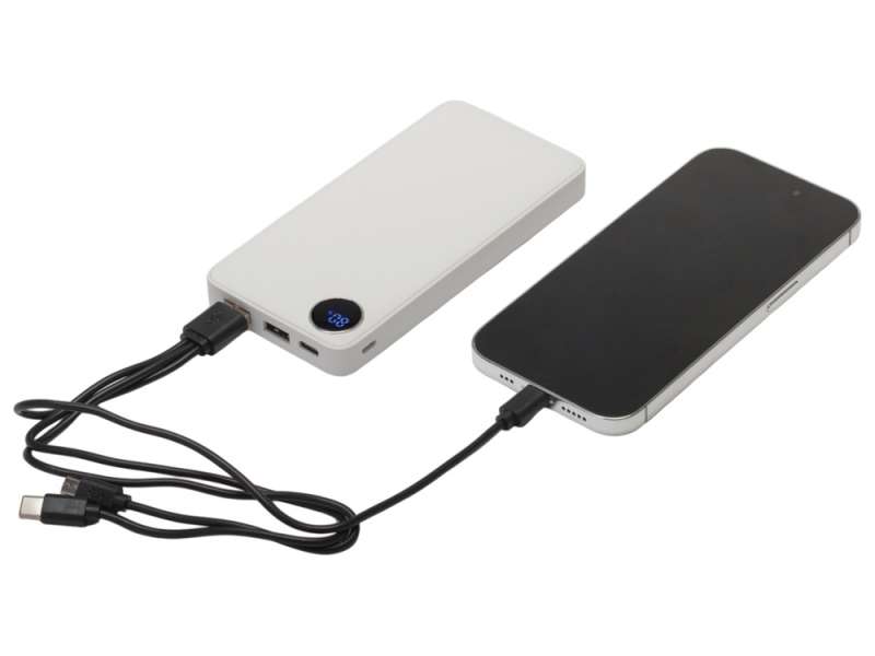Внешний аккумулятор с дисплеем Mild, 10 000 mAh, белый №10