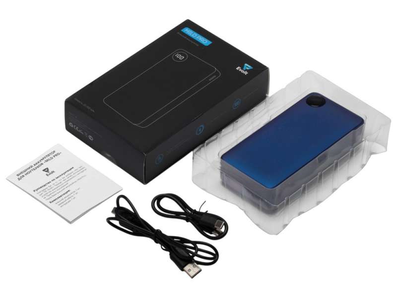 Внешний аккумулятор Mild Pro c быстрой зарядкой QC/PD, 20 000 mAh, синий №3