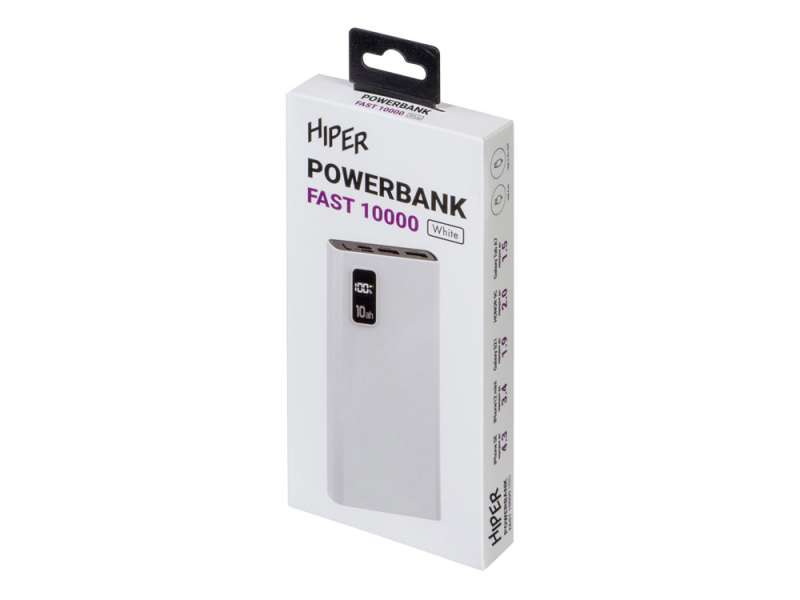 Портативный внешний аккумулятор FAST 10000 White (Р) №4