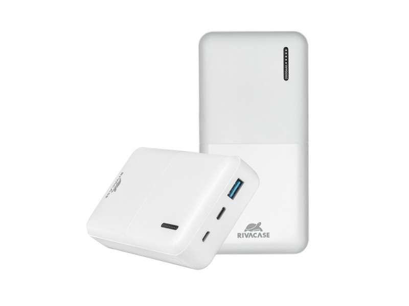 RIVACASE VA2571 (20000 мАч) QC/PD внешний аккумулятор, белый 12/24 №8