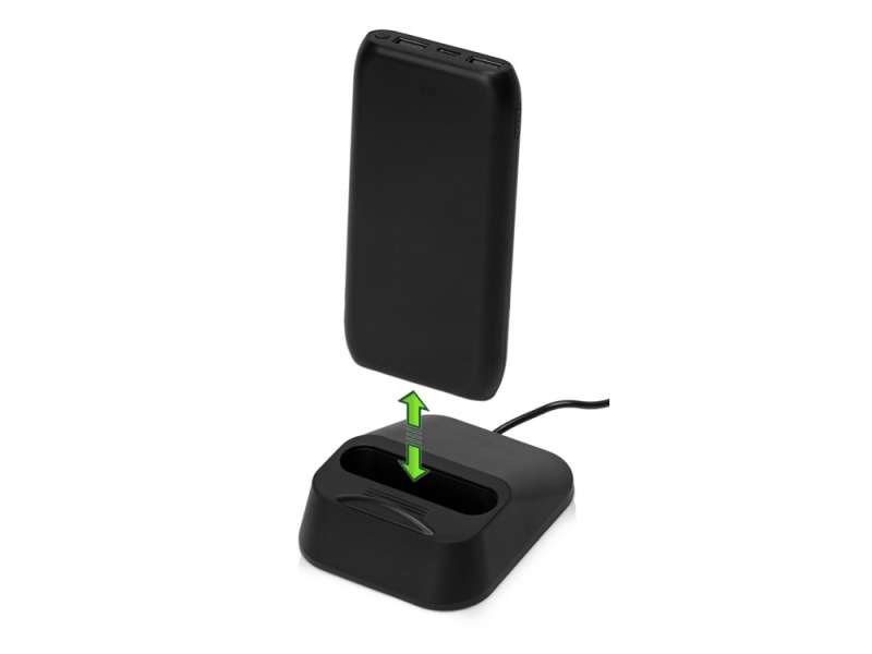 Портативное беспроводное зарядное устройство с док-станцией Uniq, 10000 mah, черный №20