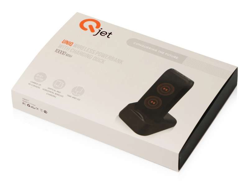 Портативное беспроводное зарядное устройство с док-станцией Uniq, 10000 mah, черный №23