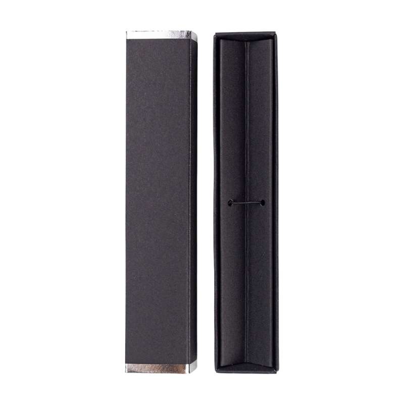 Коробка для ручки Cradle, чёрная с серебром №2