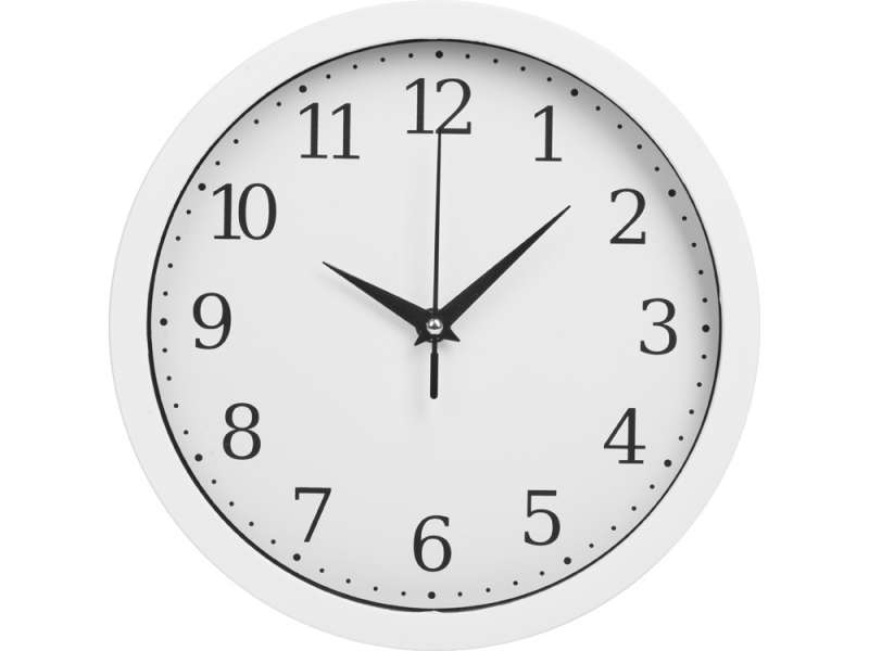 Пластиковые настенные часы  диаметр 25,5 см Yikigai, белый №2