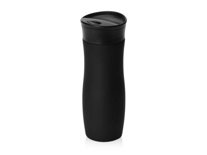 Вакуумная термокружка с кнопкой Streamline, Waterline, soft-touch, тубус, черный №2