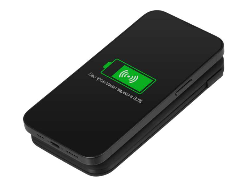 Внешний беспроводной аккумулятор с подсветкой лого Astro, 10000 mAh, черный №9